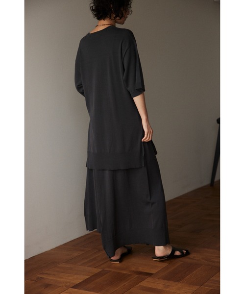 BLACK BY MOUSSY（ブラックバイマウジー）の「cotton washable tops（コットンウォッシャブルトップス）（ニット/セーター・レディース・グリーン/ボルドー/ライトブラック・FREE）」の6枚目の写真