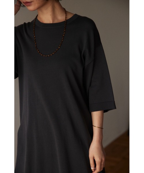 BLACK BY MOUSSY（ブラックバイマウジー）の「cotton washable tops（コットンウォッシャブルトップス）（ニット/セーター・レディース・グリーン/ボルドー/ライトブラック・FREE）」の8枚目の写真