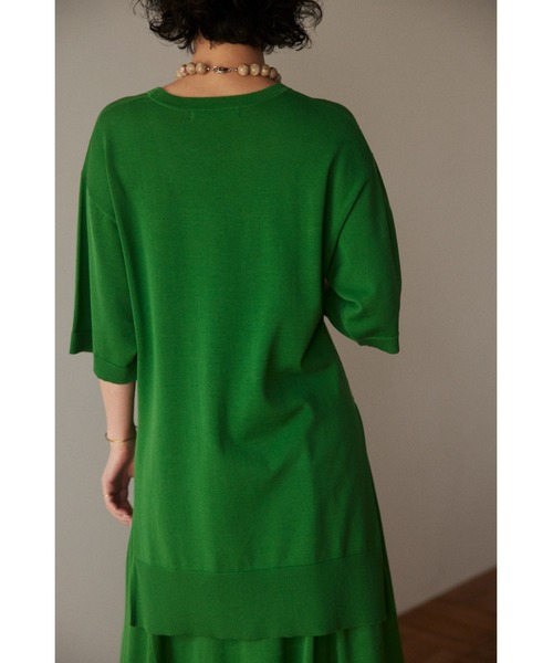 BLACK BY MOUSSY（ブラックバイマウジー）の「cotton washable tops（コットンウォッシャブルトップス）（ニット/セーター・レディース・グリーン/ボルドー/ライトブラック・FREE）」の12枚目の写真