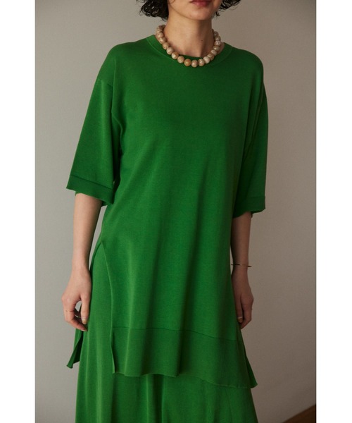 BLACK BY MOUSSY（ブラックバイマウジー）の「cotton washable tops（コットンウォッシャブルトップス）（ニット/セーター・レディース・グリーン/ボルドー/ライトブラック・FREE）」の13枚目の写真