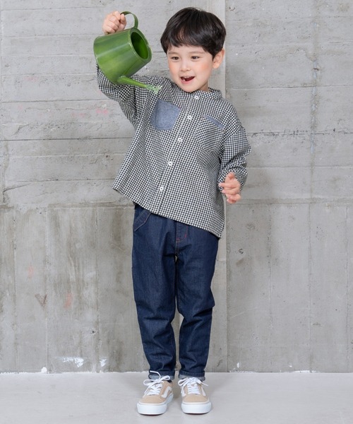 RAGMART（ラグマート）の「バンドカラーシャツ（シャツ/ブラウス・キッズ・グレー/ストライプ/チェック・110cm/100cm/120cm/130cm）」の11枚目の写真