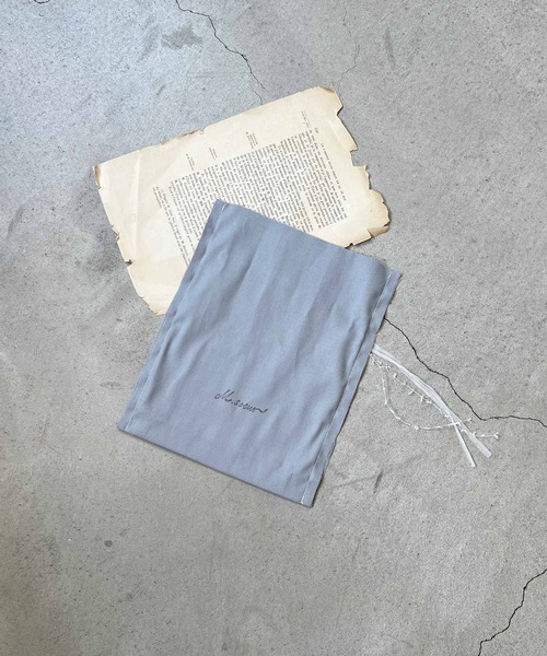 m.soeur（エムスール）の「巾着ギフト袋＊ドライフラワー付き（ラッピングキット・レディース・パープル/ブルー/グリーン・FREE）」の7枚目の写真