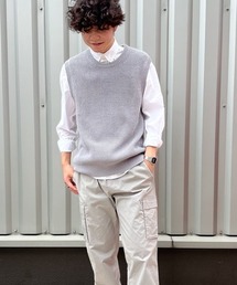 オーバーサイズ クルーネック ベスト (ユニセックス)