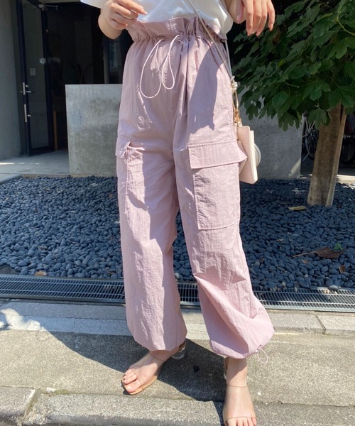 one after another NICE CLAUP(ワンアフターアナザーナイスクラップ)の「パラシュートパンツ(その他パンツ・レディース・オフホワイト/モカ/ピンク・FREE)」の3枚目の写真