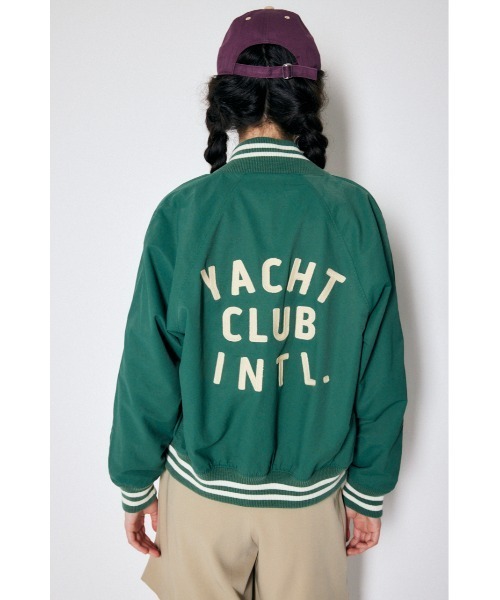 MOUSSY（マウジー）の「CLUB ジャケット（スタジャン・レディース・ブラック/アイボリー/グリーン・FREE）」の5枚目の写真