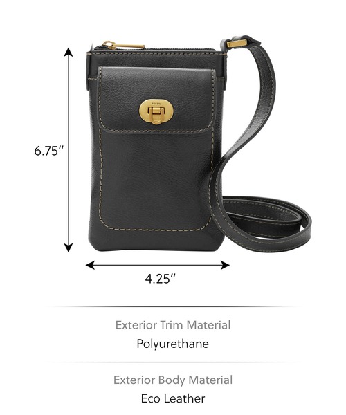 FOSSIL(フォッシル)の「フォッシル 斜めがけバッグ レディース レザー ブラック スマホ収納可 SLG1563001(メッセンジャーバッグ・レディース・ブラック・FREE)」の9枚目の写真