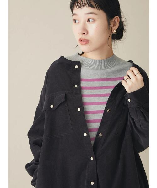 CRAFT STANDARD BOUTIQUE（クラフトスタンダードブティック）の「ボーダーニットプルオーバー　＊◆（ニット/セーター・レディース・ブラック系その他4/グレー系その他4/ブルー系その他2・FREE）」の19枚目の写真