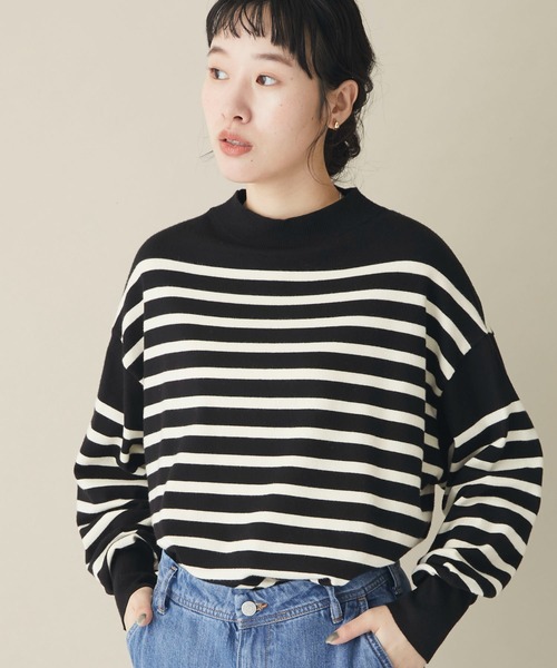 CRAFT STANDARD BOUTIQUE（クラフトスタンダードブティック）の「ボーダーニットプルオーバー　＊◆（ニット/セーター・レディース・ブラック系その他4/グレー系その他4/ブルー系その他2・FREE）」の2枚目の写真