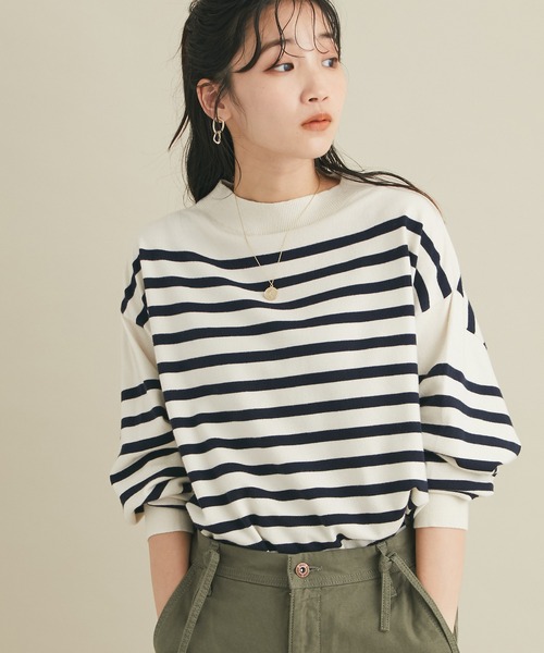 CRAFT STANDARD BOUTIQUE（クラフトスタンダードブティック）の「ボーダーニットプルオーバー　＊◆（ニット/セーター・レディース・ブラック系その他4/グレー系その他4/ブルー系その他2・FREE）」の3枚目の写真