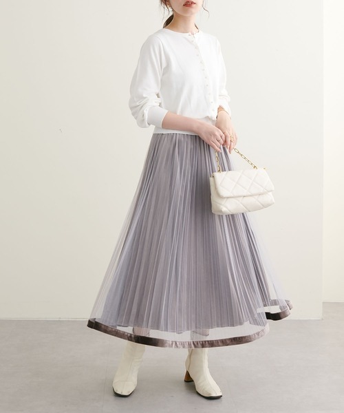 natural couture(ナチュラルクチュール)の「WEB限定カラーあり/2022AWアイテム/ちびちびパール釦2WAYカーディガン(カーディガン/ボレロ・レディース・ブラック/ベージュ/ネイビー/オフホワイト/カーキ/ピンク・FREE)」の10枚目の写真