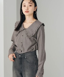 earth music&ecology | BIG衿フリルブラウス(シャツ/ブラウス)