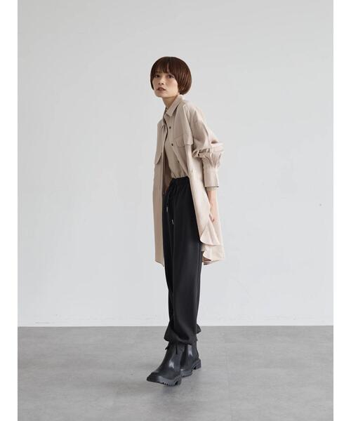 rem closet(レムクローゼット)の「ジョーゼットスリットジョガーパンツ(その他パンツ・レディース・ブラック/イエロー・S/M)」の7枚目の写真