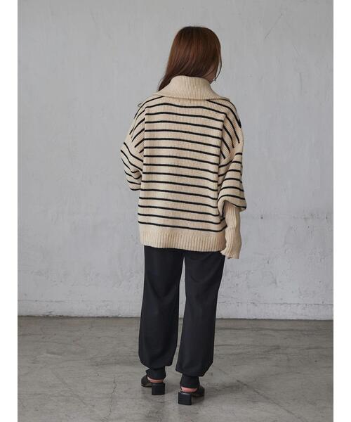 rem closet(レムクローゼット)の「ジョーゼットスリットジョガーパンツ(その他パンツ・レディース・ブラック/イエロー・S/M)」の12枚目の写真