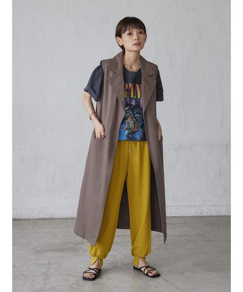 rem closet(レムクローゼット)の「ジョーゼットスリットジョガーパンツ(その他パンツ・レディース・ブラック/イエロー・S/M)」の13枚目の写真