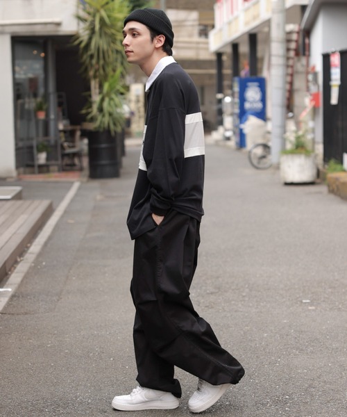 WEGO(ウィゴー)の「WEGO/ヘビーウエイト ラガーシャツ(ポロシャツ・メンズ・ブラック/ダークグリーン/ベージュ/ワイン・MEDIUM/LARGE)」の6枚目の写真