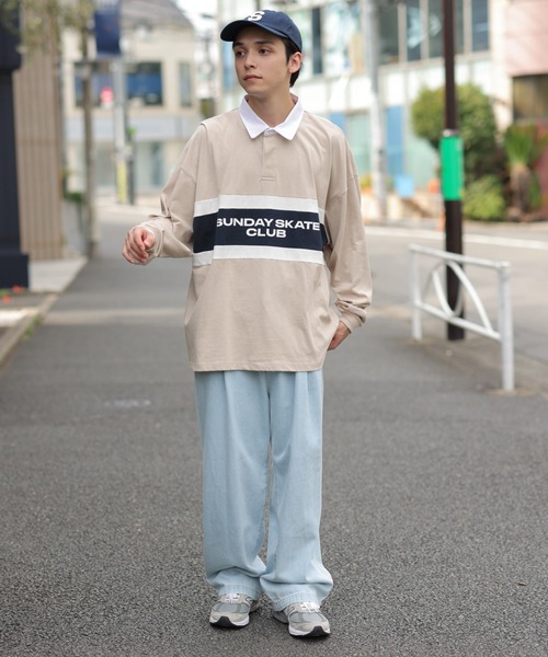 WEGO(ウィゴー)の「WEGO/ヘビーウエイト ラガーシャツ(ポロシャツ・メンズ・ブラック/ダークグリーン/ベージュ/ワイン・MEDIUM/LARGE)」の9枚目の写真