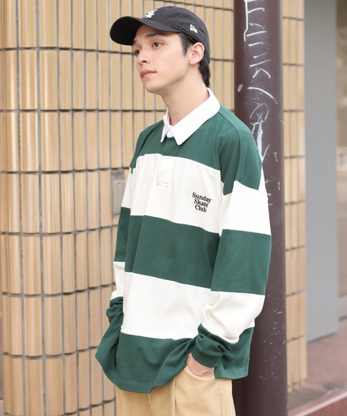 WEGO(ウィゴー)の「WEGO/ヘビーウエイト ラガーシャツ(ポロシャツ・メンズ・ブラック/ダークグリーン/ベージュ/ワイン・MEDIUM/LARGE)」の14枚目の写真