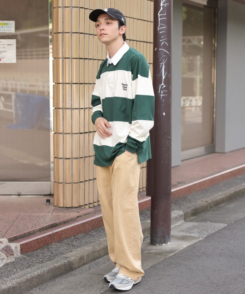 WEGO(ウィゴー)の「WEGO/ヘビーウエイト ラガーシャツ(ポロシャツ・メンズ・ブラック/ダークグリーン/ベージュ/ワイン・MEDIUM/LARGE)」の17枚目の写真