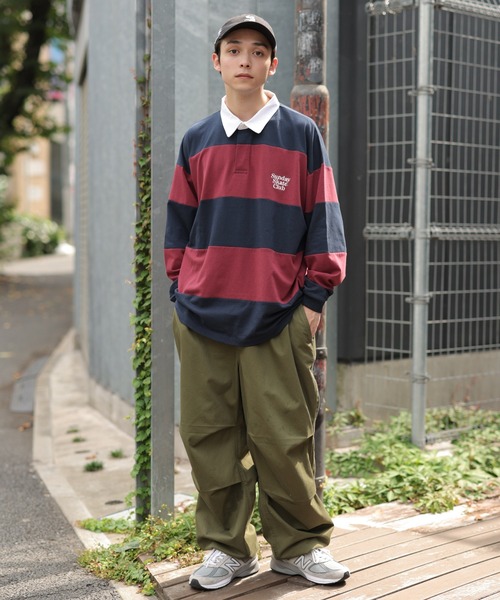 WEGO(ウィゴー)の「WEGO/ヘビーウエイト ラガーシャツ(ポロシャツ・メンズ・ブラック/ダークグリーン/ベージュ/ワイン・MEDIUM/LARGE)」の19枚目の写真