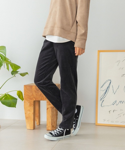 BAYFLOW(ベイフロー)の「コーデュロイテーパーパンツ(その他パンツ・レディース・ピンク/グレイッシュベージュ/チャコール/オフホワイト・SMALL/MEDIUM/LARGE)」の1枚目の写真