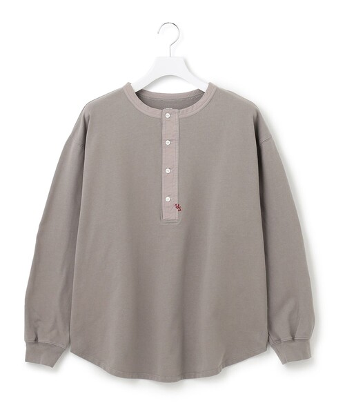 J.PRESS YORK STREET(ジェイプレスヨークストリート)の「【UNISEX】ヘンリーネックTシャツ(Tシャツ/カットソー・メンズ・グリーン系/グレー系/ネイビー系/ホワイト系・MEDIUM/LARGE/SMALL)」の3枚目の写真