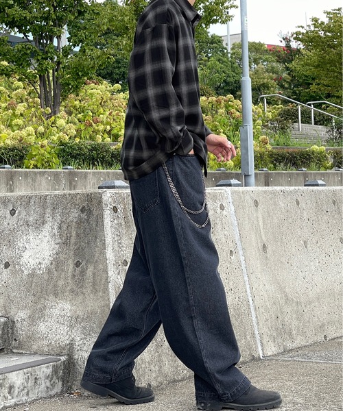 kutir（クティール）の「オンブレチェックビックシャツ（シャツ/ブラウス・メンズ・ブラック/ブラウン/ブルー・MEDIUM/LARGE）」の5枚目の写真