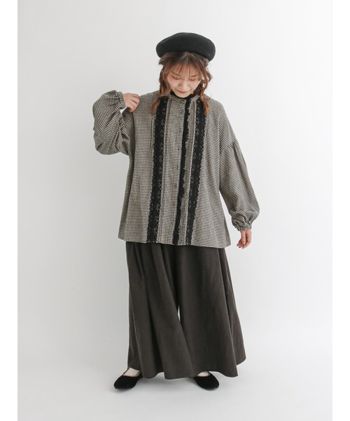 Samansa Mos2（サマンサ モスモス）の「【ETHICAL CRAFTS】リサイクルコットンブラウス（シャツ/ブラウス・レディース・ブラック/ベージュ/オフホワイト/キナリ・ﾌﾘ-）」の7枚目の写真