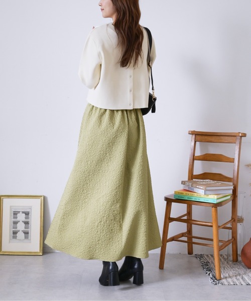 FREE'S MART(フリーズマート)の「ふくれジャガードギャザースカート(スカート・レディース・ブラック/ライトグリーン/ベージュ・MEDIUM/SMALL)」の19枚目の写真