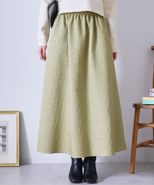 FREE'S MART(フリーズマート)の「ふくれジャガードギャザースカート(スカート・レディース・ブラック/ライトグリーン/ベージュ・MEDIUM/SMALL)」の18枚目の写真