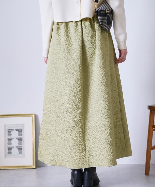 FREE'S MART(フリーズマート)の「ふくれジャガードギャザースカート(スカート・レディース・ブラック/ライトグリーン/ベージュ・MEDIUM/SMALL)」の16枚目の写真