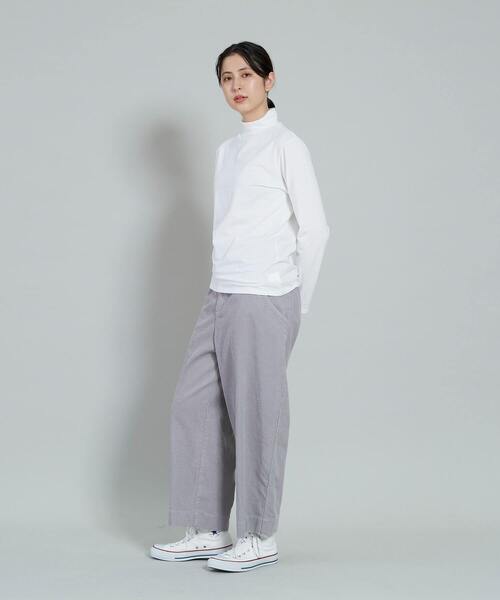 conges payes ADIEU TRISTESSE（コンジェ ペイエ アデュートリステス）の「ハイネック天竺カットソー（Tシャツ/カットソー・レディース・レッド/ホワイト/ネイビー/ブラック/グレー・FREE）」の6枚目の写真