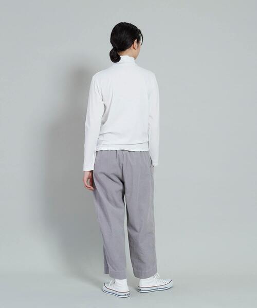 conges payes ADIEU TRISTESSE（コンジェ ペイエ アデュートリステス）の「ハイネック天竺カットソー（Tシャツ/カットソー・レディース・レッド/ホワイト/ネイビー/ブラック/グレー・FREE）」の8枚目の写真