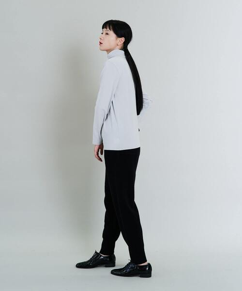 conges payes ADIEU TRISTESSE（コンジェ ペイエ アデュートリステス）の「ハイネック天竺カットソー（Tシャツ/カットソー・レディース・レッド/ホワイト/ネイビー/ブラック/グレー・FREE）」の14枚目の写真