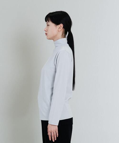 conges payes ADIEU TRISTESSE（コンジェ ペイエ アデュートリステス）の「ハイネック天竺カットソー（Tシャツ/カットソー・レディース・レッド/ホワイト/ネイビー/ブラック/グレー・FREE）」の17枚目の写真