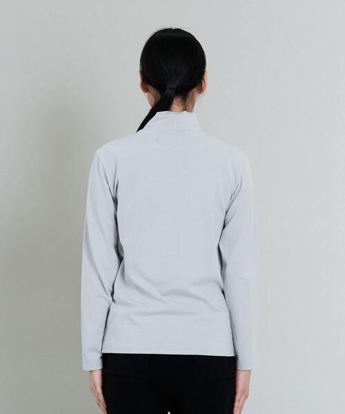 conges payes ADIEU TRISTESSE（コンジェ ペイエ アデュートリステス）の「ハイネック天竺カットソー（Tシャツ/カットソー・レディース・レッド/ホワイト/ネイビー/ブラック/グレー・FREE）」の18枚目の写真