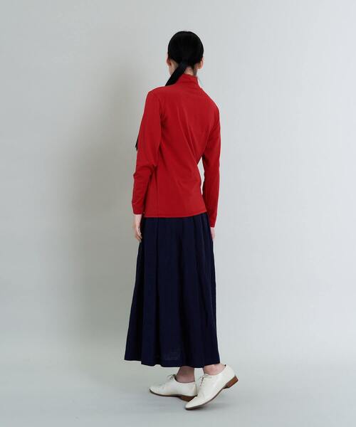 conges payes ADIEU TRISTESSE（コンジェ ペイエ アデュートリステス）の「ハイネック天竺カットソー（Tシャツ/カットソー・レディース・レッド/ホワイト/ネイビー/ブラック/グレー・FREE）」の21枚目の写真