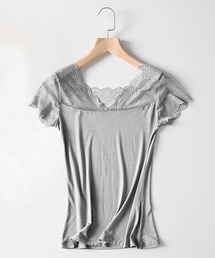 Cinderella（シンデレラ）の「インナー インナーキャミソール タンクトップ 半袖 長袖 レース ノースリーブ 見せインナー Vネック レディース 夏 春 秋 冬 シンプル 無地（インナーウェア/肌着）」