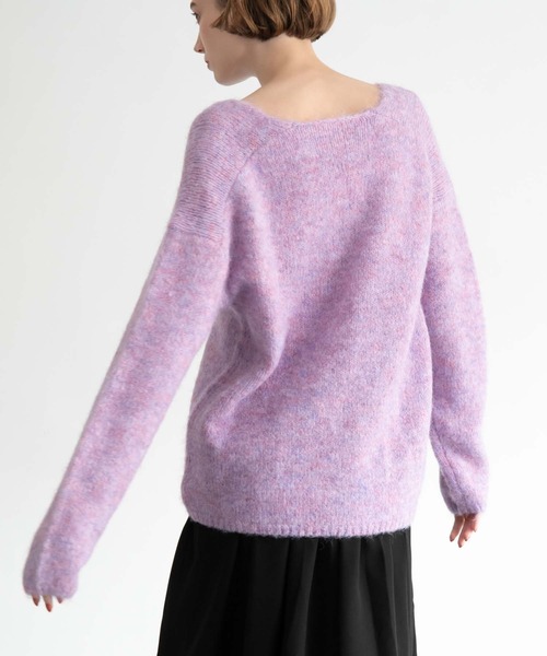 CEDNIE(セドニー)の「Vネックミックスカラーニット(ニット/セーター・レディース・パープル/イエロー・M)」の9枚目の写真