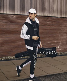 極美品　訳あり　LUXEAKMPLUS パーカー　セットアップ　ブラック LUXE AKM PLUS リュクスエイケイエムプラス ロゴスウェットパーカー