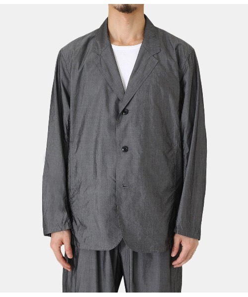 GOLD（ゴールド）の「GOLD / ゴールド：COTTON / SILK CHAMBRAY TAILORED JACKET：22A-GL15044[MUS]（テーラードジャケット・メンズ・ブラック・L）」の7枚目の写真