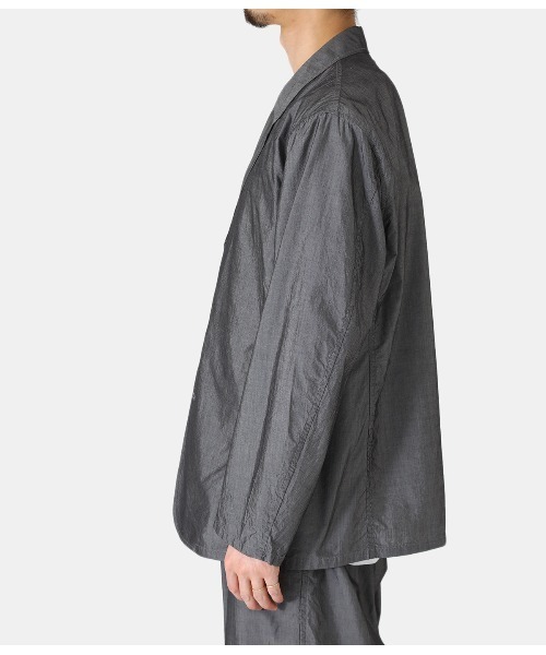 GOLD（ゴールド）の「GOLD / ゴールド：COTTON / SILK CHAMBRAY TAILORED JACKET：22A-GL15044[MUS]（テーラードジャケット・メンズ・ブラック・L）」の6枚目の写真