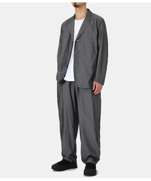 GOLD（ゴールド）の「GOLD / ゴールド：COTTON / SILK CHAMBRAY TAILORED JACKET：22A-GL15044[MUS]（テーラードジャケット・メンズ・ブラック・L）」の4枚目の写真