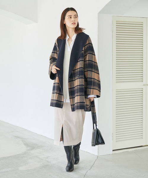 ROPE'（ロペ）の「ポケット付きコーデュロイタイトスカート（スカート・レディース・ブラック/ホワイト/ベージュ/パープル/ワイン/サックスブルー/ピンク/カーキ・36/38/40）」の13枚目の写真