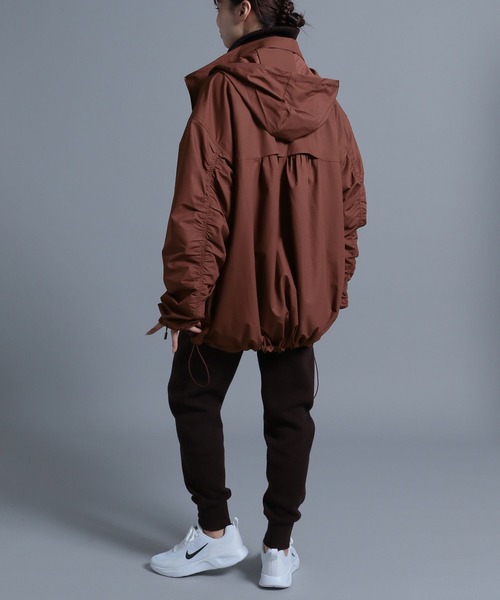 HEREIAM（ヘレイアム）の「【HEREIAM】撥水/エクストラカバーブルゾン（ブルゾン・レディース・ダークブラウン/ブラック・FREE）」の6枚目の写真