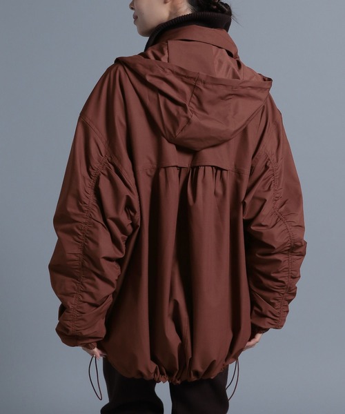 HEREIAM（ヘレイアム）の「【HEREIAM】撥水/エクストラカバーブルゾン（ブルゾン・レディース・ダークブラウン/ブラック・FREE）」の7枚目の写真