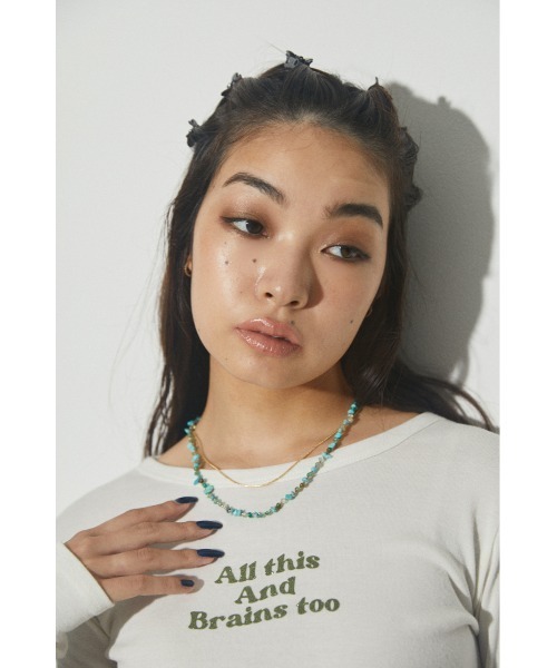 LAGUA GEM（ラグアジェム）の「TEAR CHARM N/C ネックレス（ネックレス・レディース・ターコイズブルー/ネイビー・FREE）」の4枚目の写真