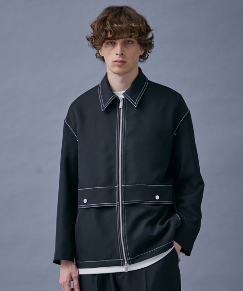 public tokyo ステッチコンビブルゾン PUBLIC TOKYO（パブリックトウキョウ）の「ステッチコンビ