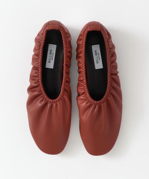 URBAN RESEARCH（アーバンリサーチ）の「MILLIWM　ギャザーバレエシューズ（バレエシューズ・レディース・キャメル/ブラック/レッド・37/38/36）」の5枚目の写真