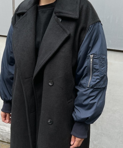 Vicente（ヴィセンテ）の「MA-1 combo long coat（MA-1・レディース・ブラック/ブラウン・FREE）」の4枚目の写真