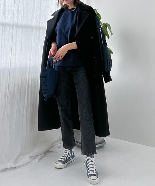 Vicente（ヴィセンテ）の「MA-1 combo long coat（MA-1・レディース・ブラック/ブラウン・FREE）」の9枚目の写真